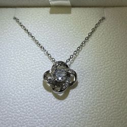 Moissanite/Lab Grown Diamond Sterling Silver Necklace