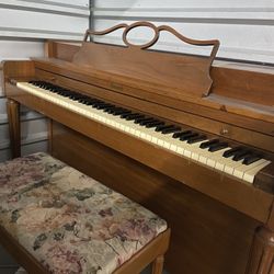 Upright Piano For Sale With Bench And Books