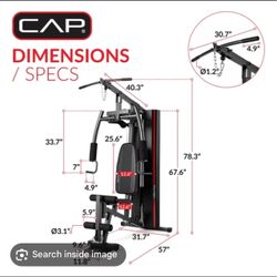 CAP Home Gym with 125 lb Weight Stack