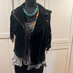 Fringe Suede Vest 