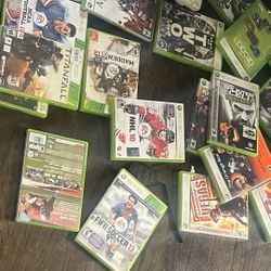 Xbox 360+ Games And Controller With Every Cord