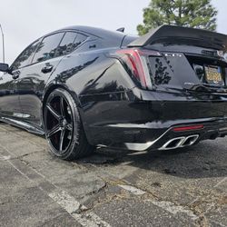 20" Asanti Wheels ABL-22 Alpha 5 Gloss Black Milled Rims and Tires