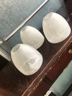 3 Glass Shades for Ceiling Fan or Light Fixture