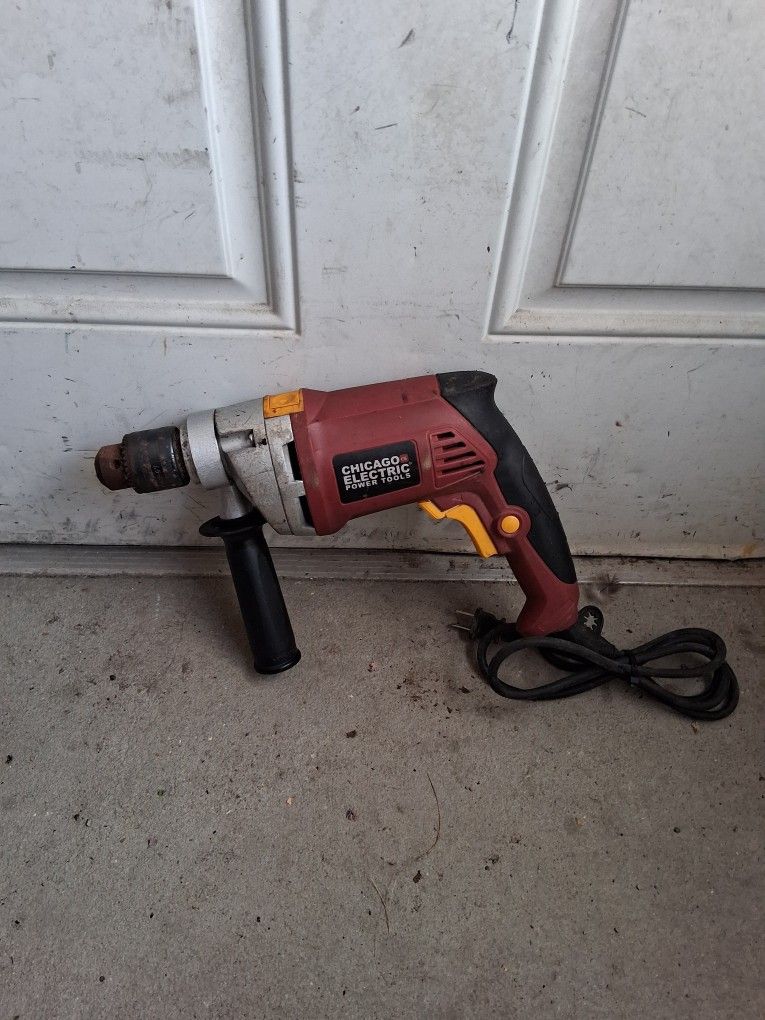Chicago 1/2" Hammer Drill 7.5 Amp "Item Is Available" Don't Have Key For Chuck 