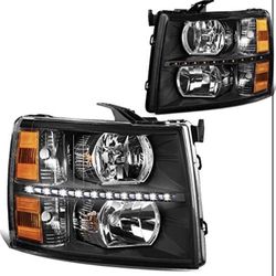 2007 To 2013 Chevrolet Silverado LED Headlights Luces Micas Calaveras Faros