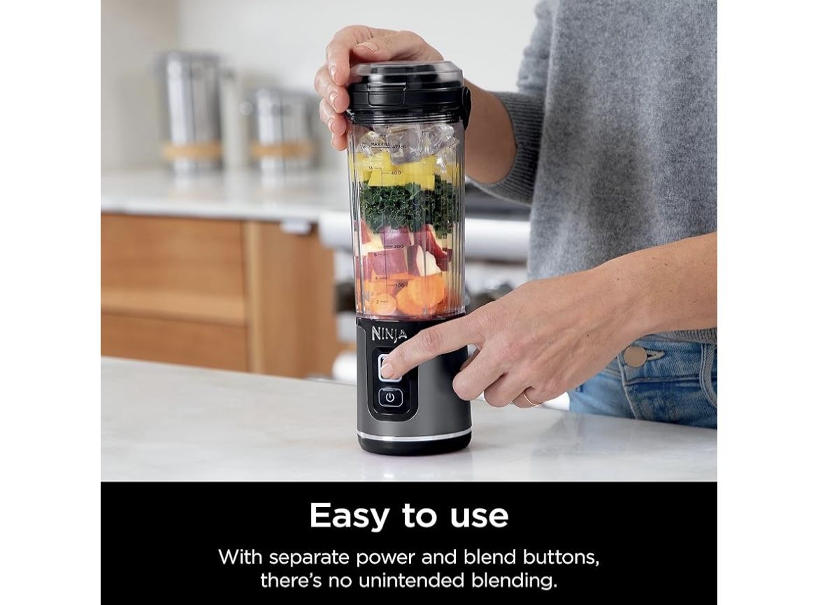 Ninja BC151BK Blast Portable Blender, Cordless, 18oz. Vessel, Personal Blender-for Shakes & Smoothies
