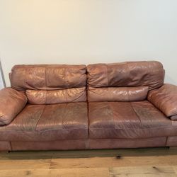 5 Seater Leather Sofa 