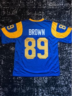 Rams Ron Brown Signed Football Jersey