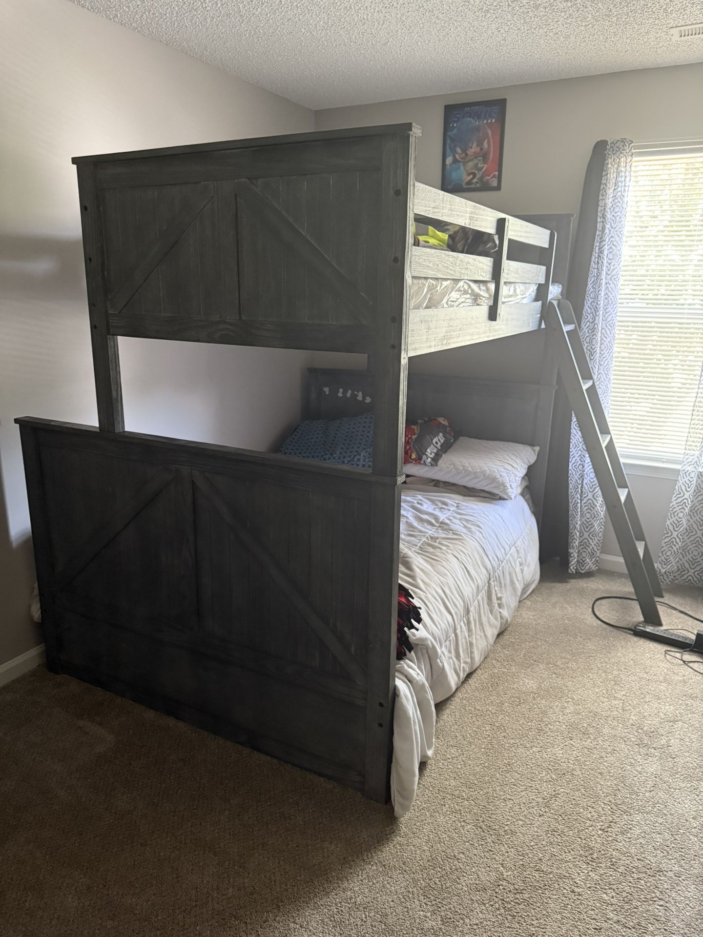 Wooden bunk Bed Including Mattresses
