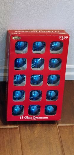 Shiny Blue Christmas Tree Ornament Balls