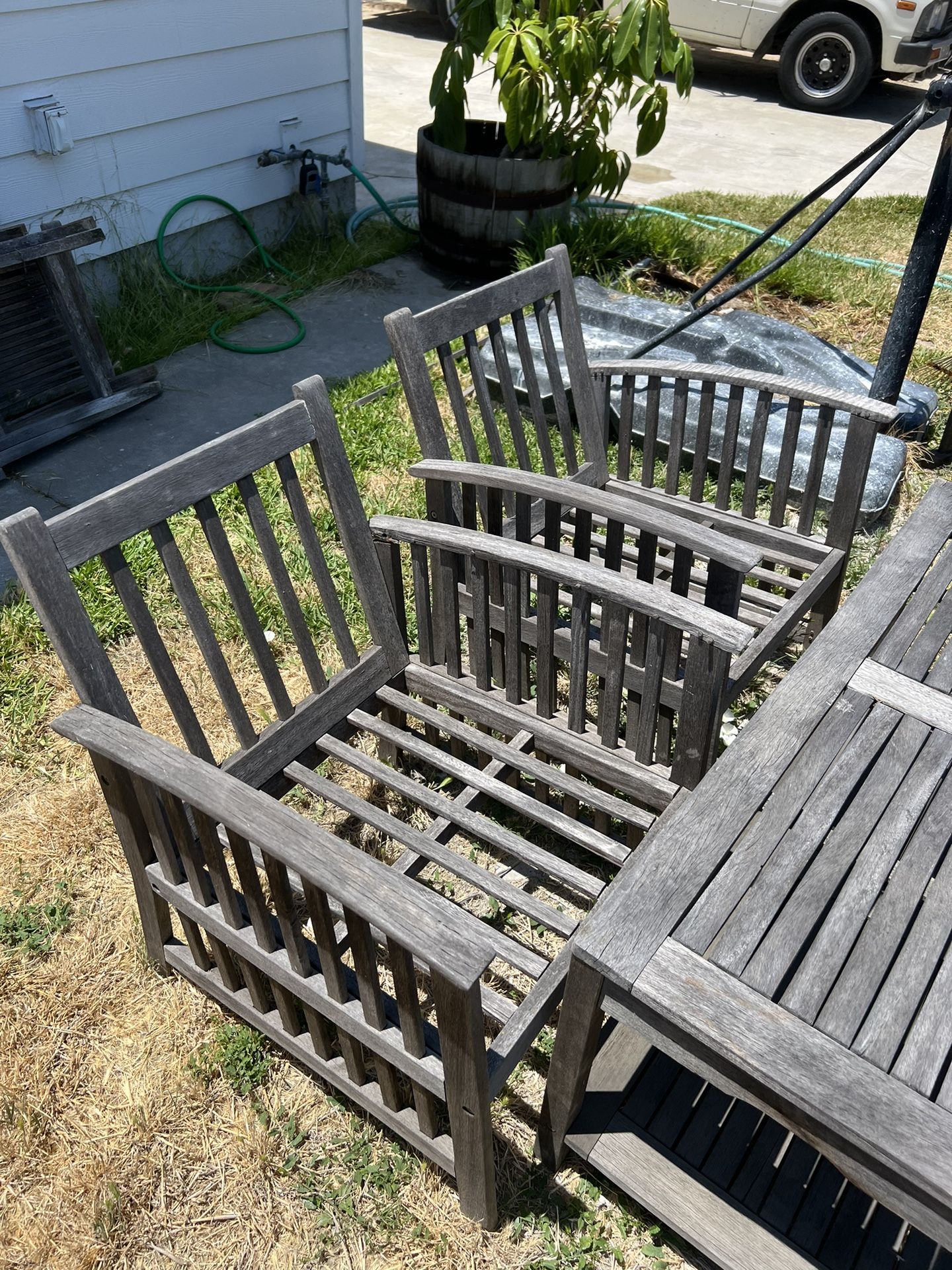 Teak Wood Patio Furniture Conversation Set for Sale in Anaheim, CA