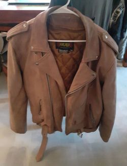 Tan Biker Leathers - Jacket, Vest, & Chaps