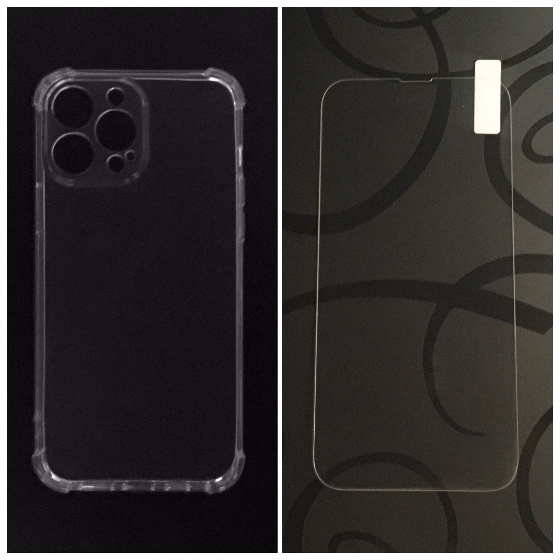iPhone clear flexible case and tempered glass screen protector - all phones