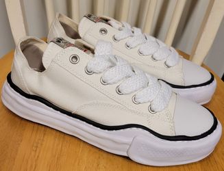 Maison MIHARA YASUHIRO PETERSON Canvas Low A01FW702 WHITE Men's Size 43 / 10