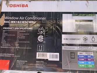Toshiba Window AC NEW IN OPEN BOX. SEE PICTURES