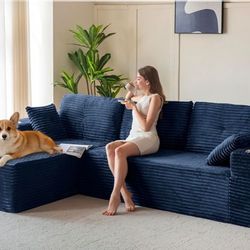 Sofa 104" wide and L return.