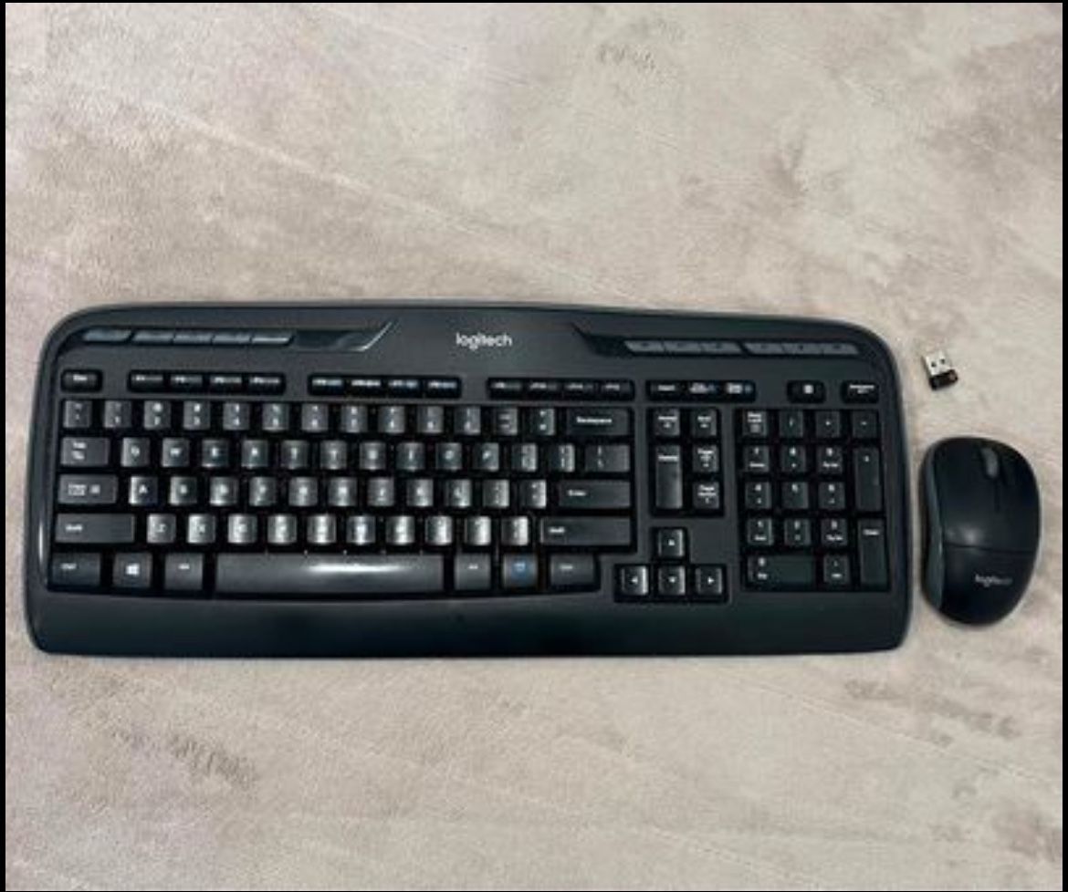 Logitech Black Wireless Keyboard + Mouse