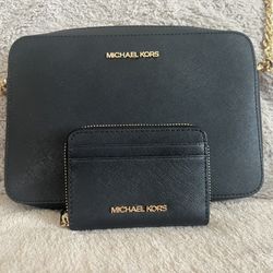 Michael Kors Crossbody Bag And Matching Wallet 