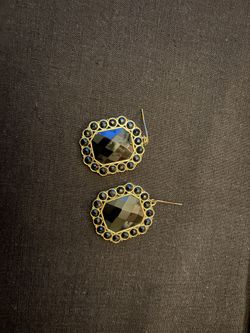 Nordstrom Black and Gold Earings