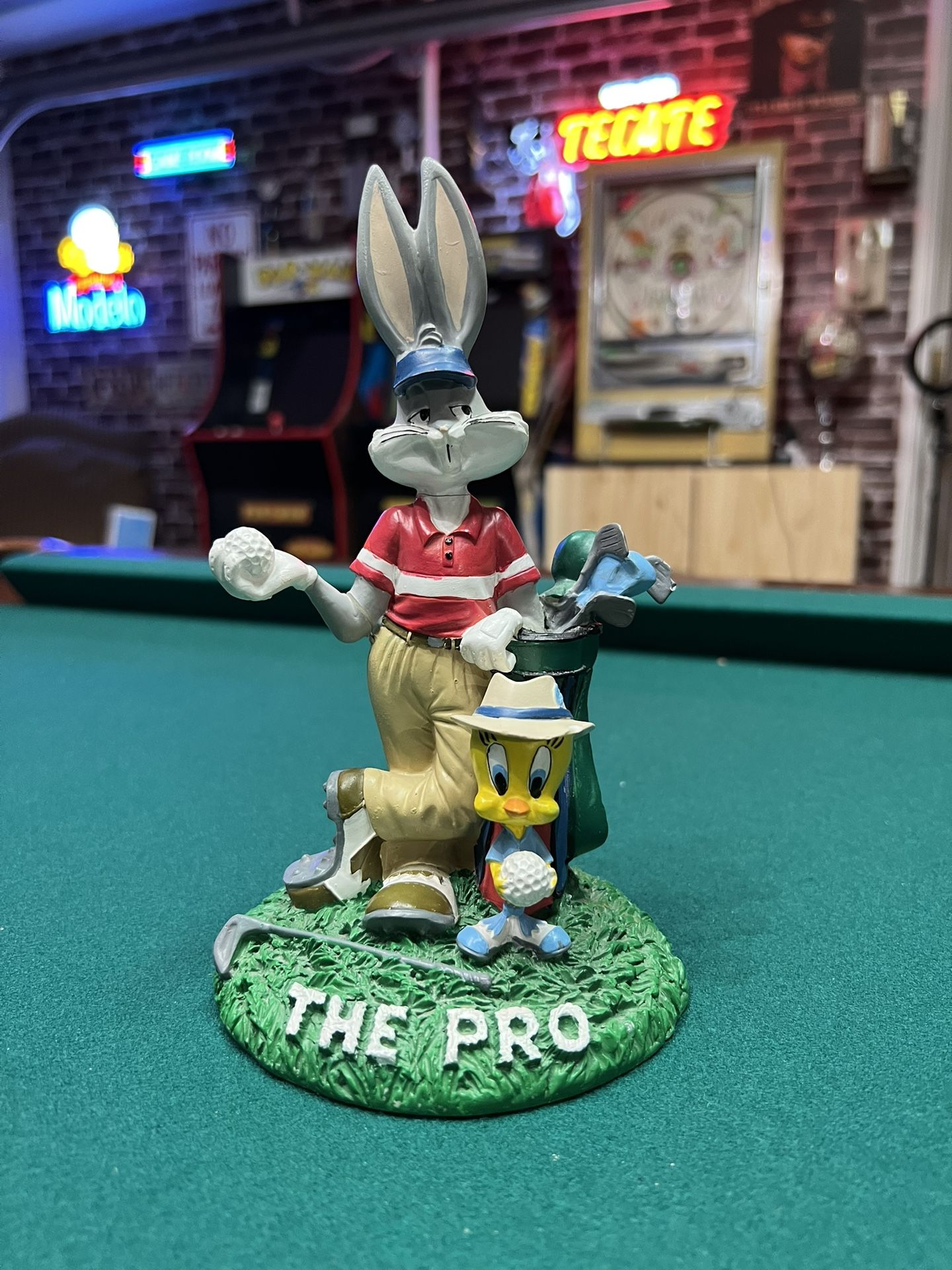 VTG 1996 Warner Bros Bugs Bunny & Tweety Looney Tunes Golf The Pro Figurine