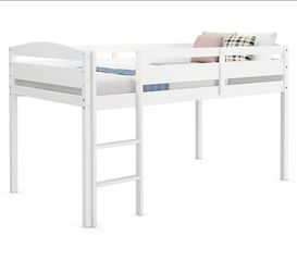 Wood Twin Low Loft Bed