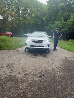 Subaru Impreza  2012 White with Roof Rack blown engine take part out or tow out by