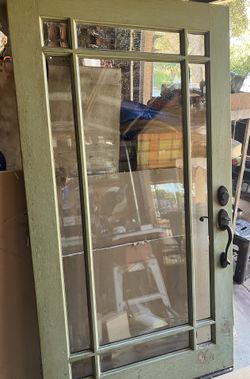 Solid Wood Glass Front Door