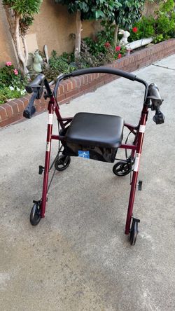 Medline Steel Rollator Walker with Seat