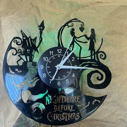 Nightmare Before Christmas Vinyl Clock