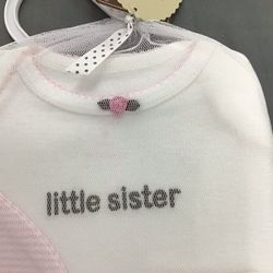 NWT  Carter's  Baby  100% cotton 4 piece outfit set Little Sister 