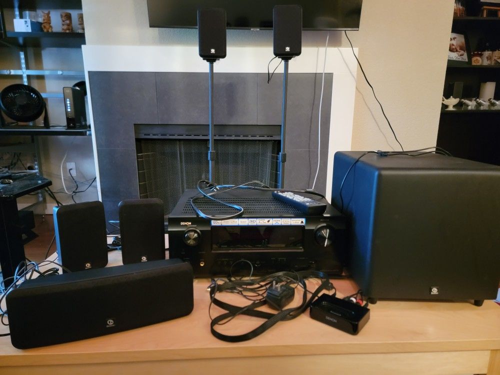 Denon AVR591 receiver with Boston MCS 95 5.1 surround speaker stereo