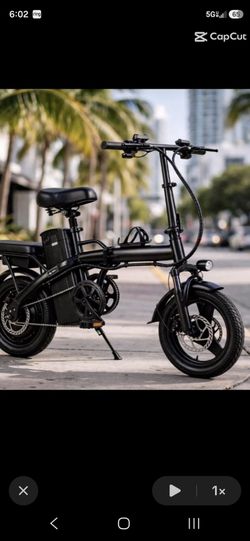 Black Folding Electric Bike