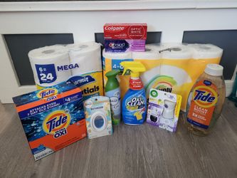 Household Bundle Charmin Toilet Paper, Bounty Paper Towel, Tide Laundry, Febreze, Airwick