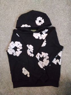 Denim Tears Hoodie Black/White Size S