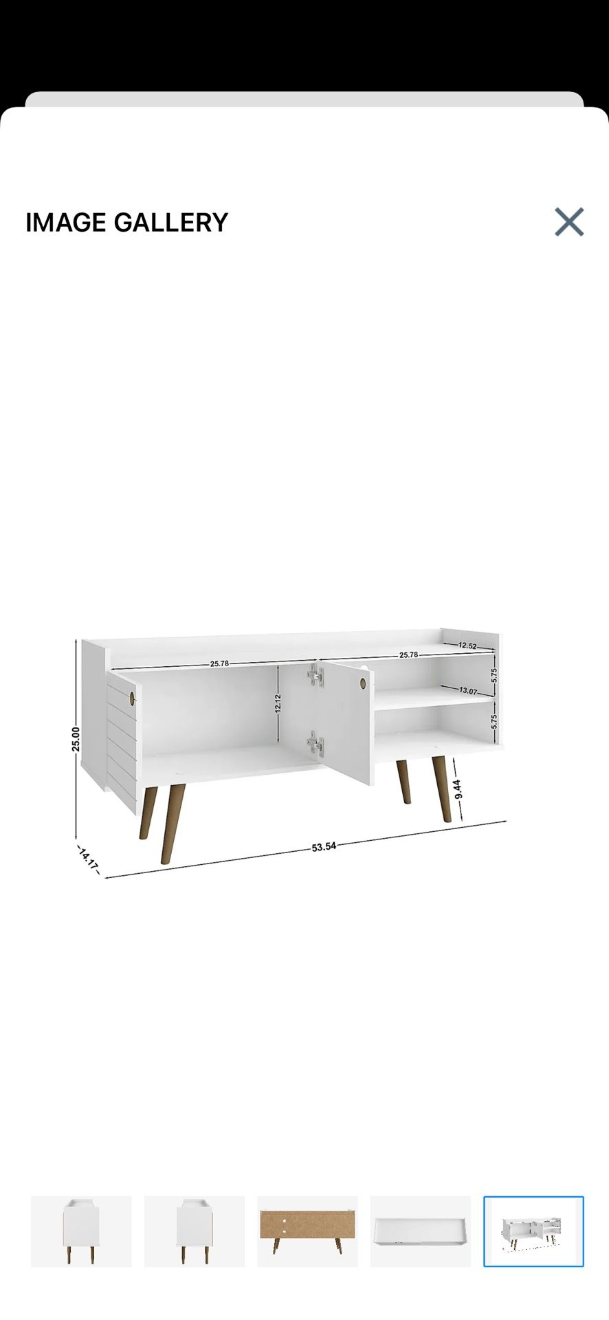 Corriedale White 54” Console 