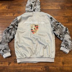 Porsche 911 Turbo Camouflage Gray Hoodie L XL