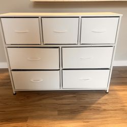 7 Drawer Dresser TV Stand, Dressers for Bedroom, Fabric Storage Tower, Hallway, Entryway