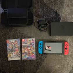 nintendo switch with asscessories included