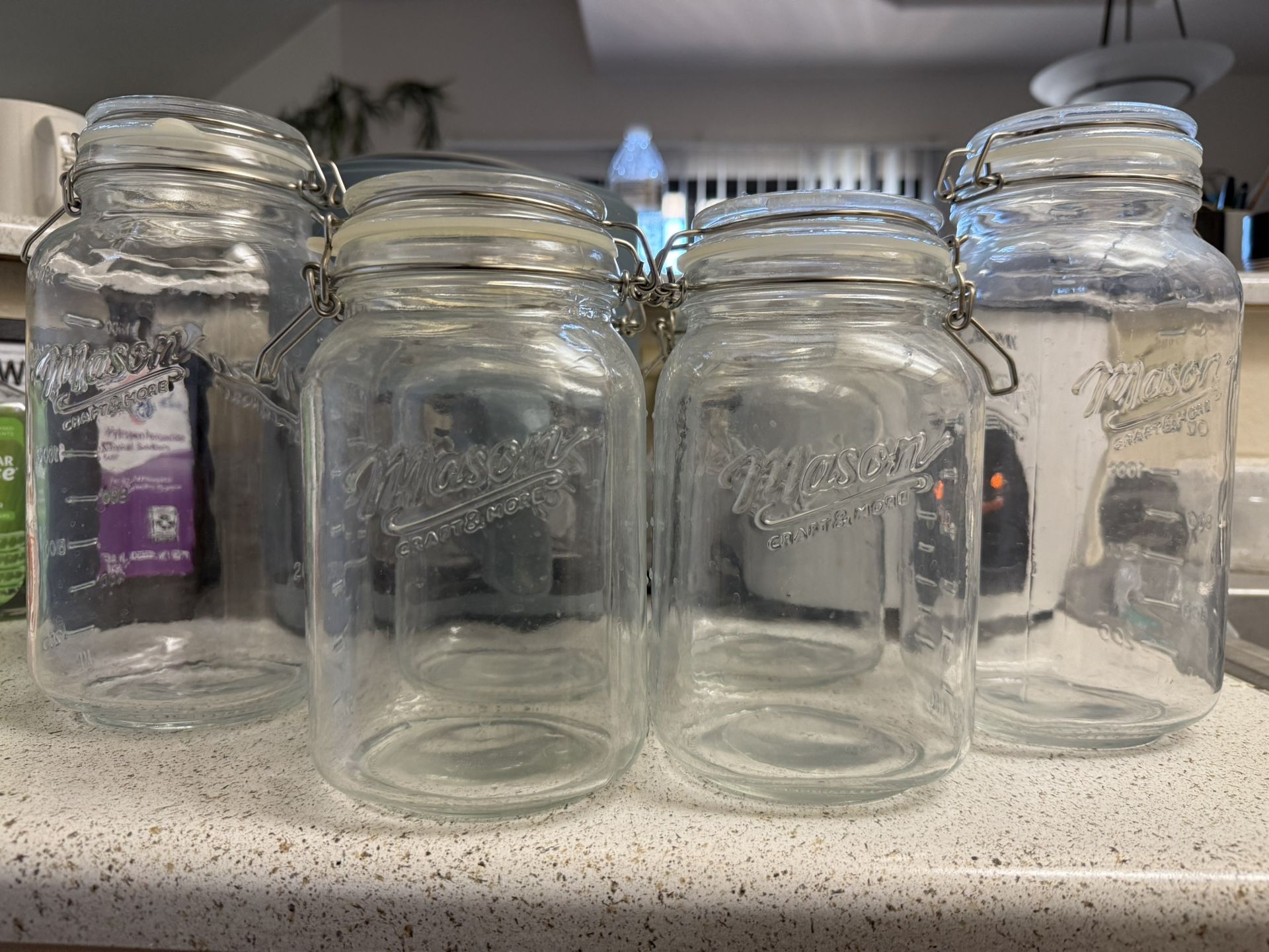 Glass Mason Jars With Clasps Variety