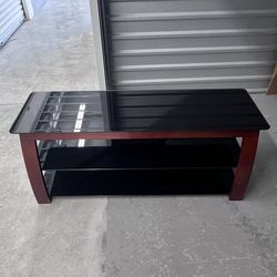 Wood glass TV Stand