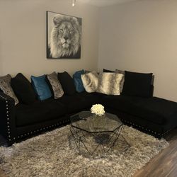 black sectional 