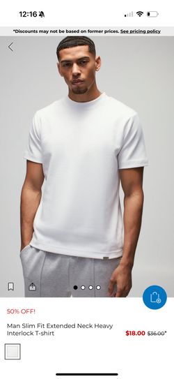 BoohooMAN White Tee Embroidered