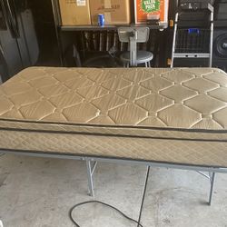 Twin Frame And Pillow Top Mattress 