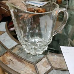 Vintage Unbranded Glass Pitcher 