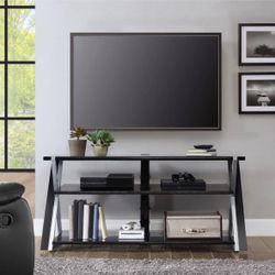 Storage Table, Modern 3-in-1 Television Stand for TVs up to 70", Black