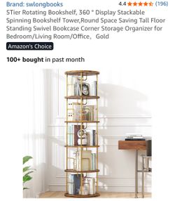 New 5 tier rotating bookshelf