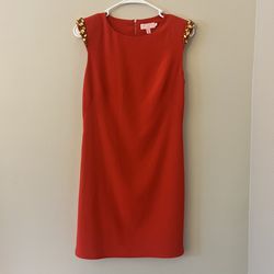 Ted Baker London Red Embellished Sleeveless Fitted Reevah Dress TB Size 1 (US 4)