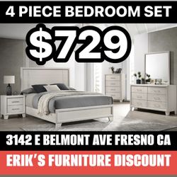 4 PIECE BEDROOM SET QUEEN 
