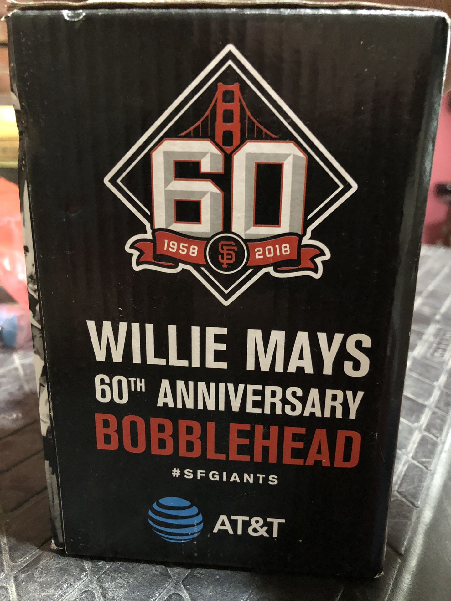 Brand new Willie Mays 60th Anniversary Bobble Head Car SF Giants !!!