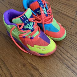 unique puma neon multicolor kids shoe size 3C US or 34.5 EUR